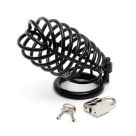 Black Metal Male Chastity Device