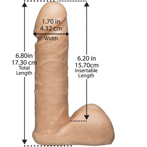 Vac-U-Lock Accesorio Dildo Realista de 6 Pulgadas