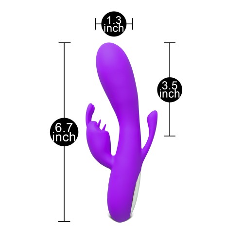 Vibrador de Silicona Doble Conejito 12 Velocidades para Placer Intenso