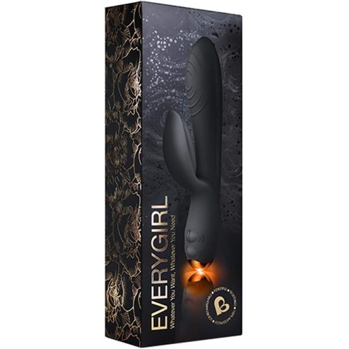 Rocks Off Everygirl Rabbit Vibrator Black