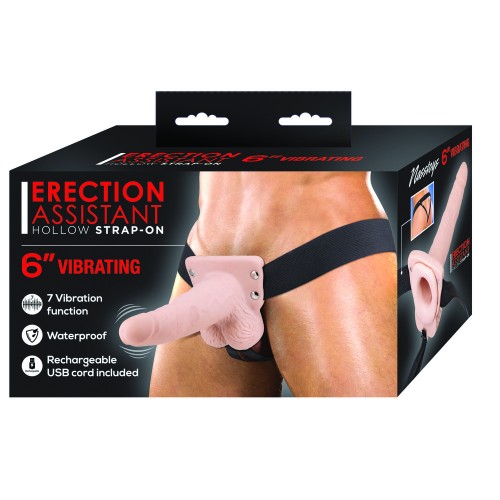 Erection Assistant Hollow Vibrating Strap-On - Enhance Your Pleasure