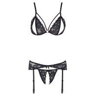 Cottelli Suspender Open Set X Large - Elegant Lingerie