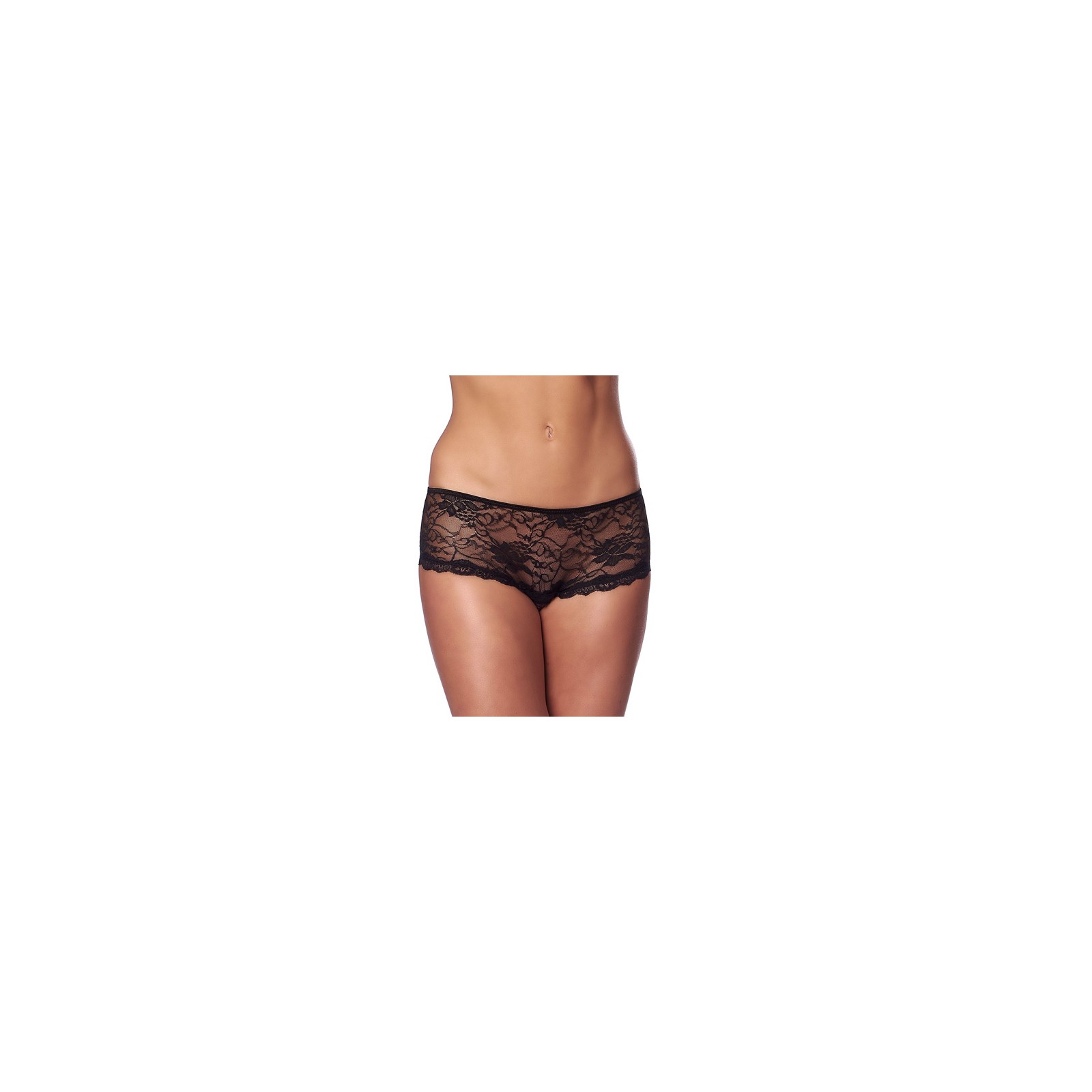 Spicy Black Crotchless Briefs