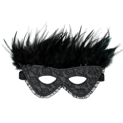 Satin Look Feather Mask for Elegant Mystery