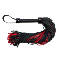 Flogger de Cuero con Estampado de Cocodrilo