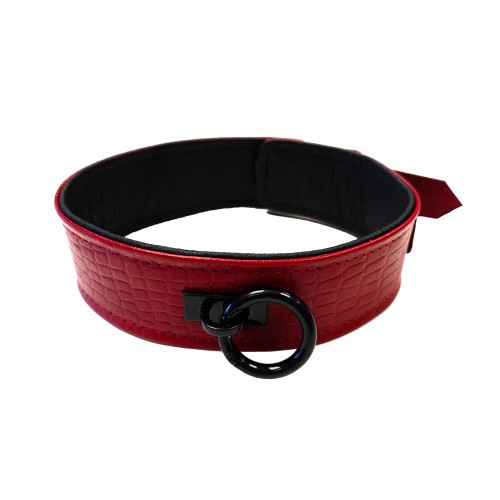 Rouge Garments Leather Croc Collar for Fashionable Accents