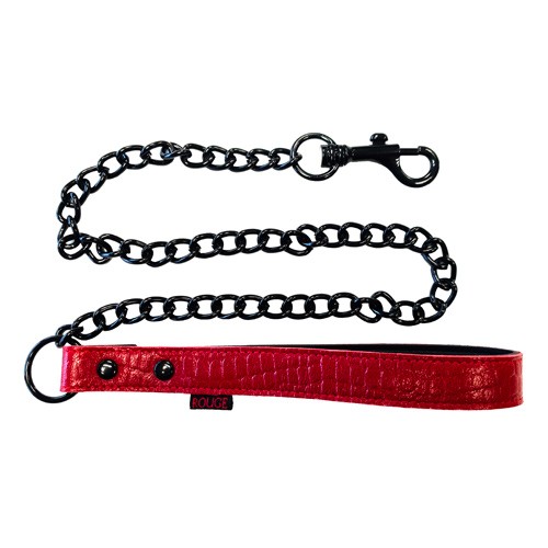 Rouge Garments Leather Croc Print Lead - Elegant Bondage