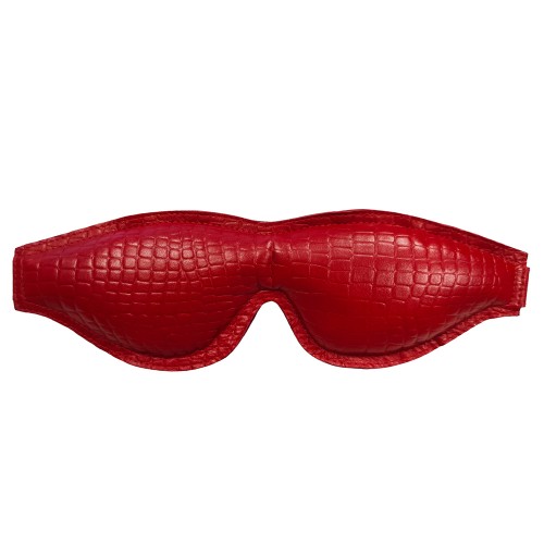 Rouge Garments Leather Croc Print Padded Blindfold - Sensory Adventure