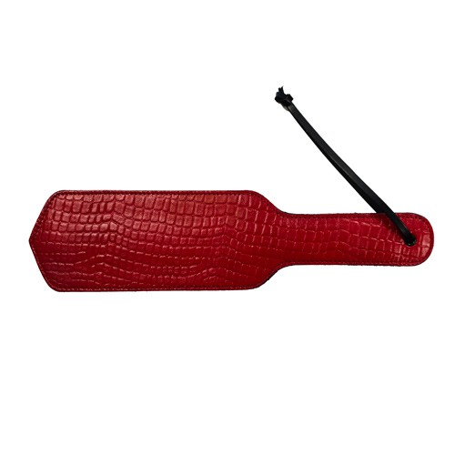 Rouge Garments Leather Croc Print Paddle for BDSM Play