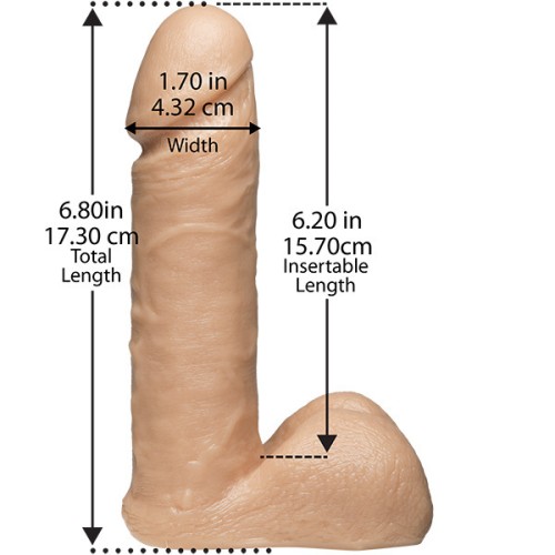 Vac-U-Lock 7 Inch Realistic Cock with Ultra Harness