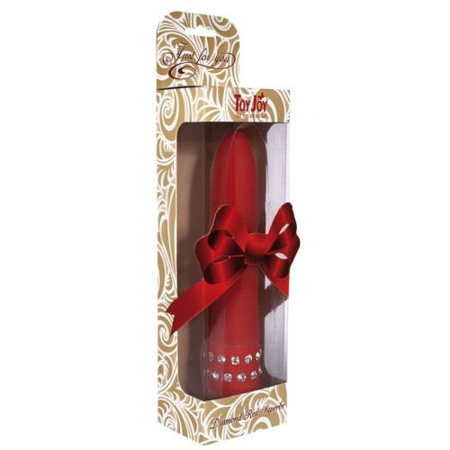 Mini Vibrador Rojo Diamond Superbe de ToyJoy para Placer Lujoso