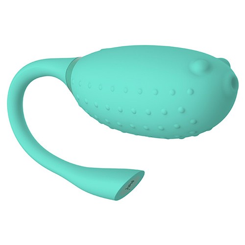 Vibrador Clitorial Fugu Verde con Control Remoto | Placer Inalámbrico