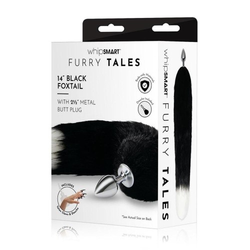 Furry Tales Black Foxtail Butt Plug - Sensual Excitement