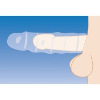 Size Matters 3 Inch Clear Penis Enhancer Sleeve for Longer Pleasure