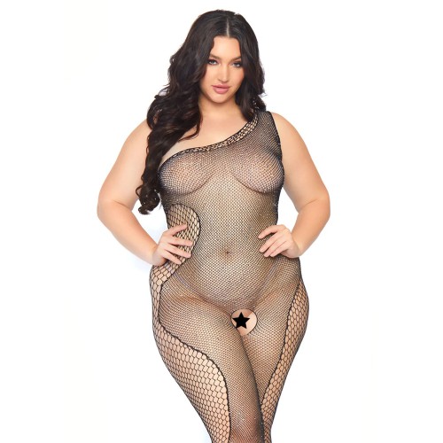 Body de Red Crystalizado Plus Size Leg Avenue