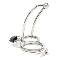 Chastity Penis Lock with Urethral Tube for Bondage Fun