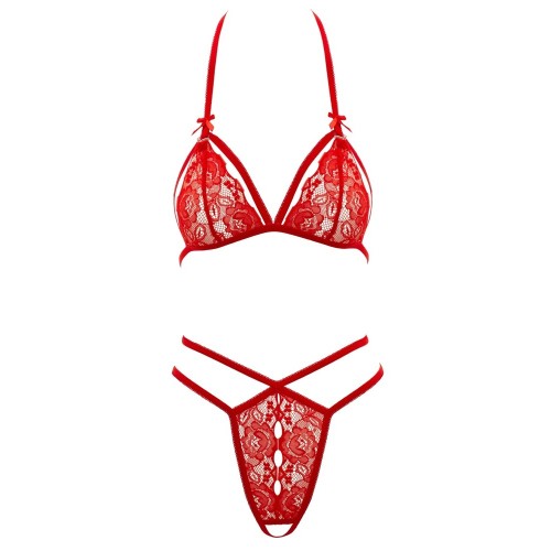 Delicate Lace Set in Red