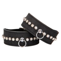 Ouch Diamond Studded Ankle Cuffs for Luxurious Restraint