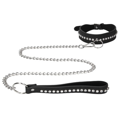 Collar con Esclavo de Diamantes Ouch para Juegos BDSM Glamurosos