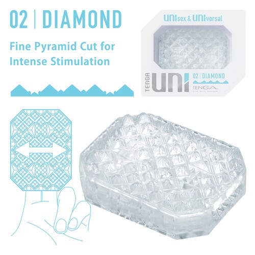 Masturbador Tenga UNI Diamond Sleeve - Placer Único