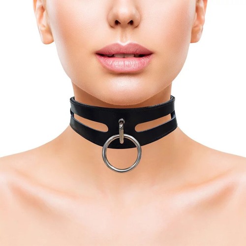 Rouge Garments Leather Fashion Bondage Collar for BDSM