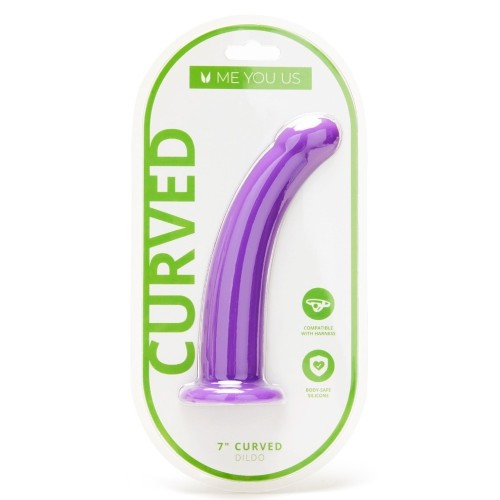 Dildo Curvado de Silicona de 7 Pulgadas Me You Us para Placer Focalizado