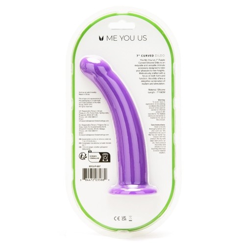 Dildo Curvado de Silicona de 7 Pulgadas Me You Us para Placer Focalizado