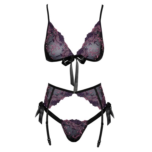 Kissable Embroidered Floral Bra Set L/XL