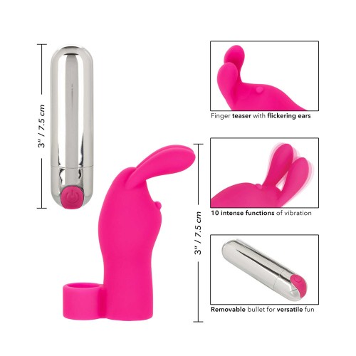 Vibrador de Dedos Conejito Rosa Intimate Play