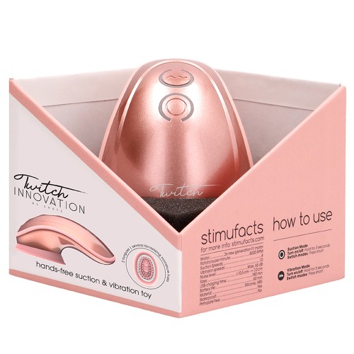 Twitch Rose Gold Hands-Free Suction and Vibration Toy - Ultimate Pleasure