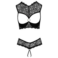 Cottelli Shelf Bra and String for Sensual Appeal