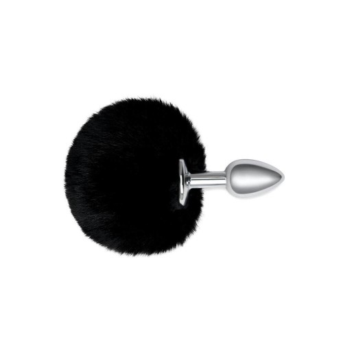 Furry Tales Black Bunny Tail Butt Plug for Playful Pleasure