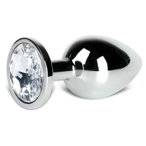 Large Metal Anal Plug with Crystal for Exquisite Pleasure