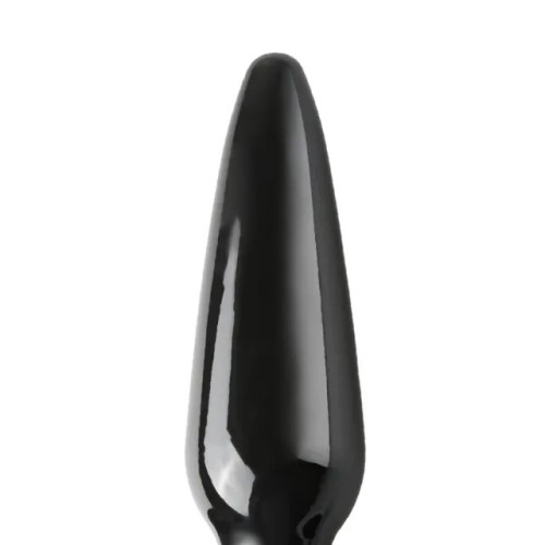 Pequeño Plug Anal Tapered Negro para la Comodidad de Principiantes