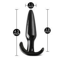 Pequeño Plug Anal Tapered Negro para la Comodidad de Principiantes