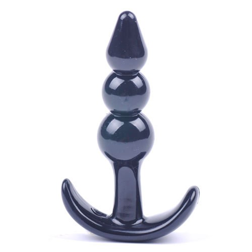 Pequeño Plug Anal con Perlas Negras para Placer Intenso