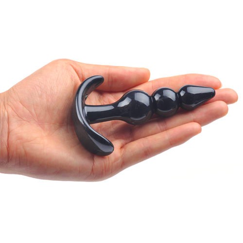 Small Black Beaded Anal Plug for Intense Pleasure