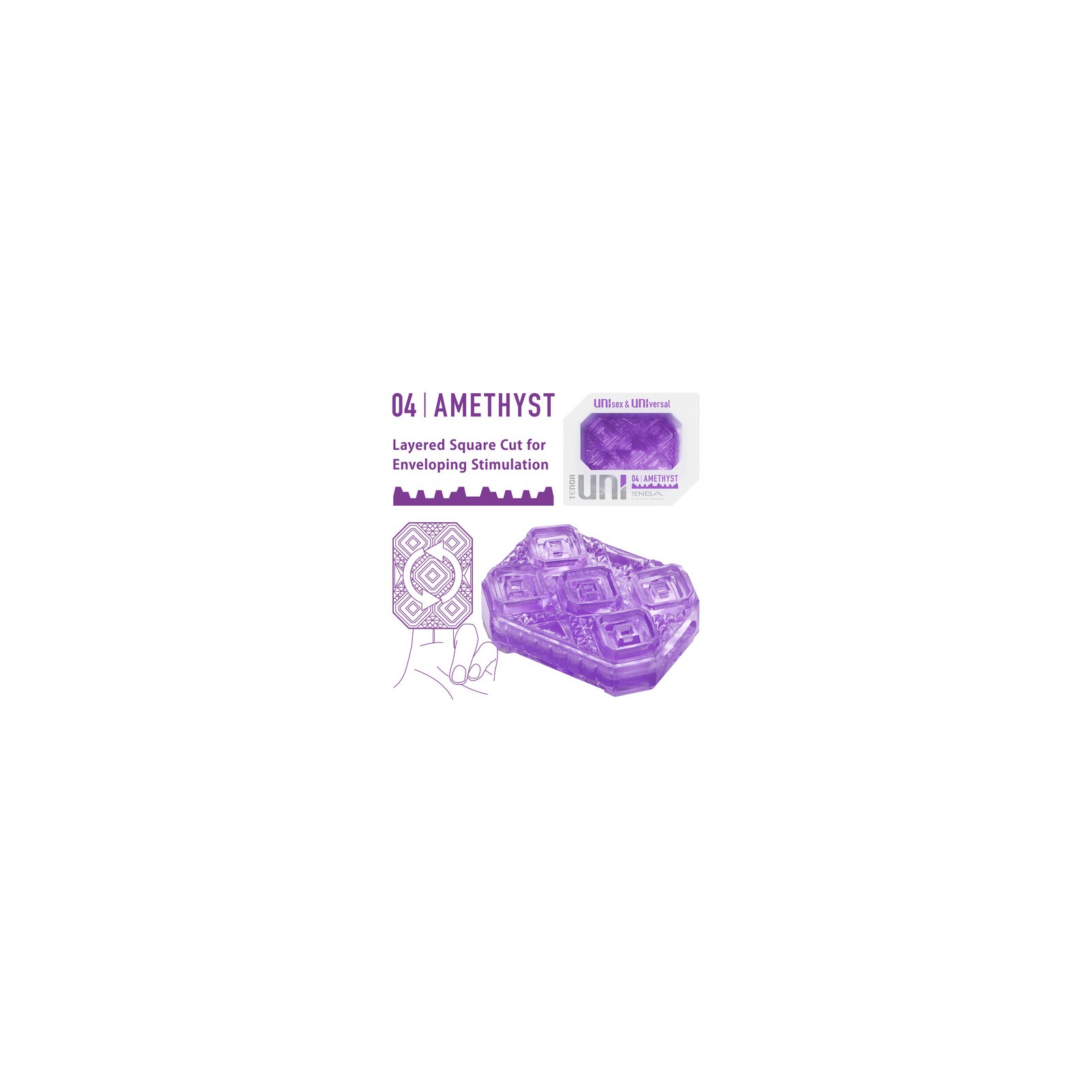 Masturbador Tenga UNI Amethyst Sleeve