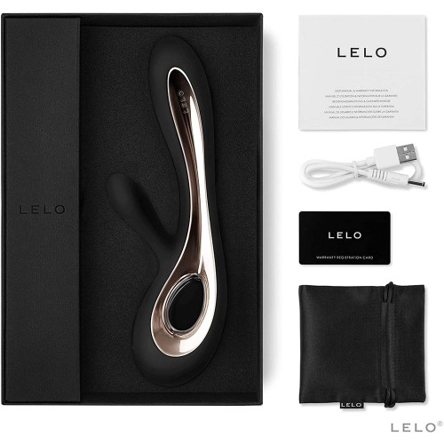 Lelo Soraya 2 Dual Rabbit Vibrator Black - Luxury Pleasure Object