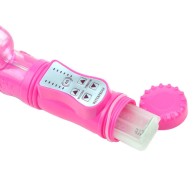 Vibrador Conejito Rosa con Movimiento de Empuje