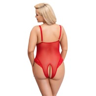 Cottelli Curves Cuerpo Crotchless Rojo XL