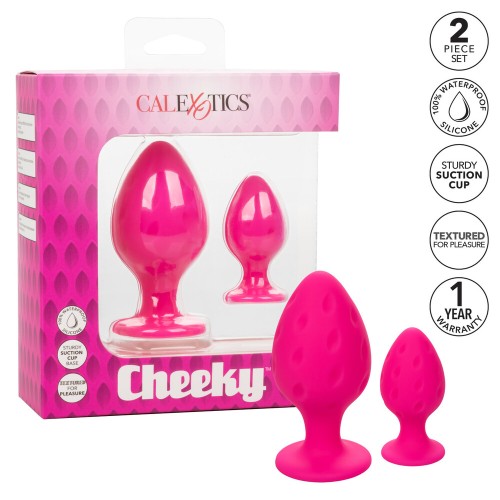 Dúo de Butt Plugs Cheeky Rosa - Juega con Pasión