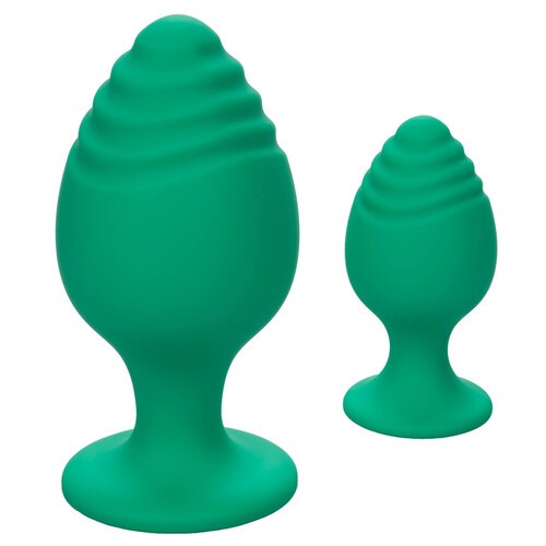 Dúo de Plugs Anales Cheeky Verde para Juego Divertido