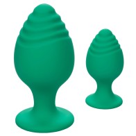 Dúo de Plugs Anales Cheeky Verde para Juego Divertido