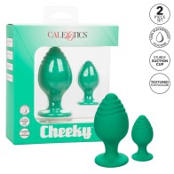 Dúo de Plugs Anales Cheeky Verde para Juego Divertido