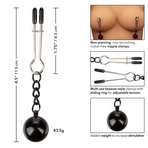 Nipple Grips Weighted Tweezer Nipple Clamps for Enhanced Sensation