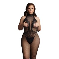 Le Desir Fishnet and Lace Bodystocking for Seductive Elegance