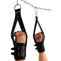 Red Deluxe Leather Suspension Handcuffs for Bondage