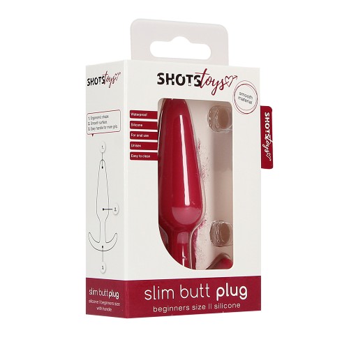 Beginners Slim Red Anal Plug for Intimate Exploration