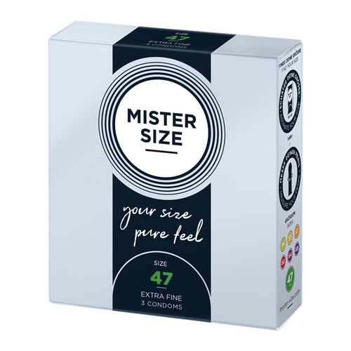 Mister Size 47mm Condoms Pure Feel 3 Pack